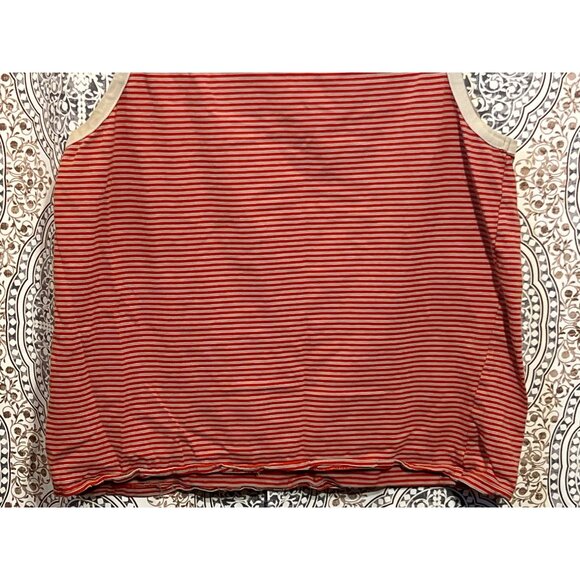 Pacsun Mens Red & White Striped Tank Top Size M With Embroidered Detail - Picture 6 of 10
